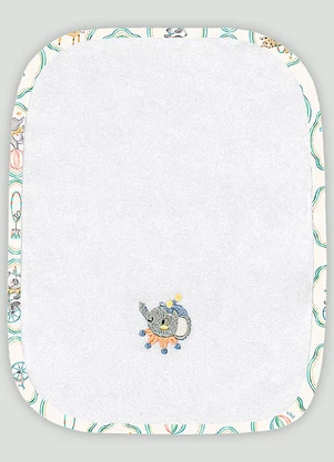 Kit de 2 Toalhas de Boca Atoalhado Up Baby Branco - UP BABY