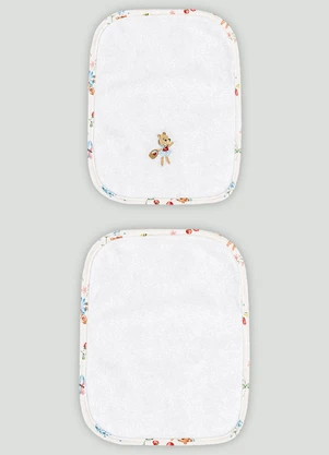 Up Baby - Kit de 2 Toalhas de Boca Atoalhado Branco - UP BABY