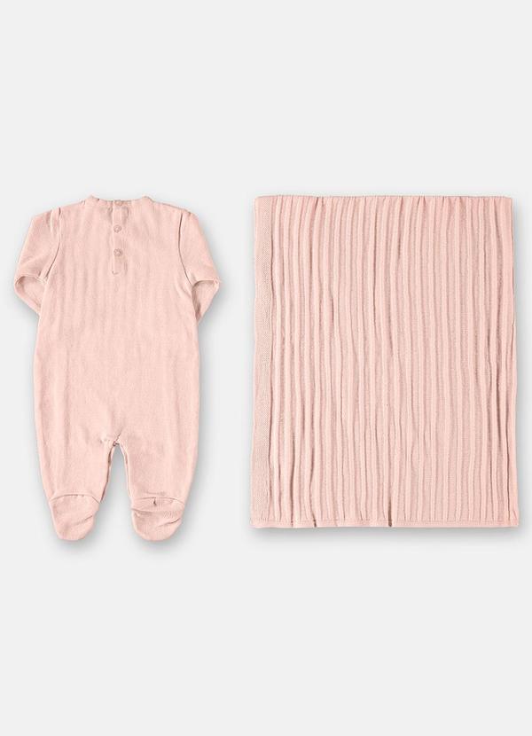 Up Baby - Kit Saída Maternidade em Tricot Rosa 2