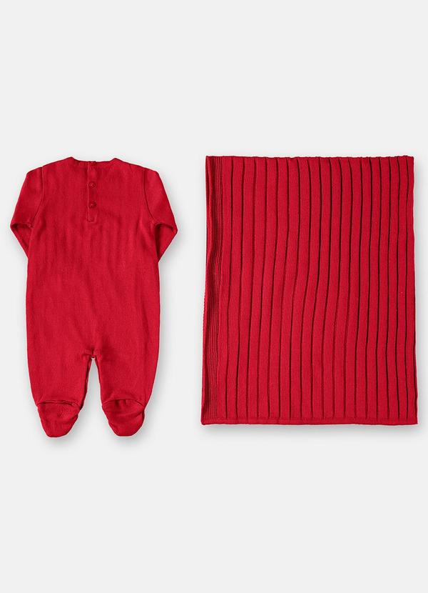 Up Baby - Kit Saída Maternidade em Tricot Vermelho 2