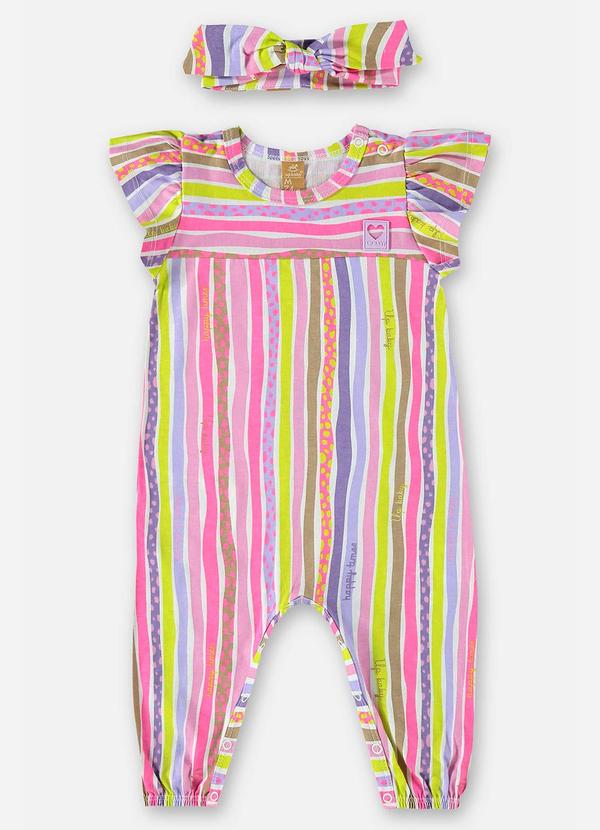 Up Baby - Macacão e Faixa de Cabelo Branco