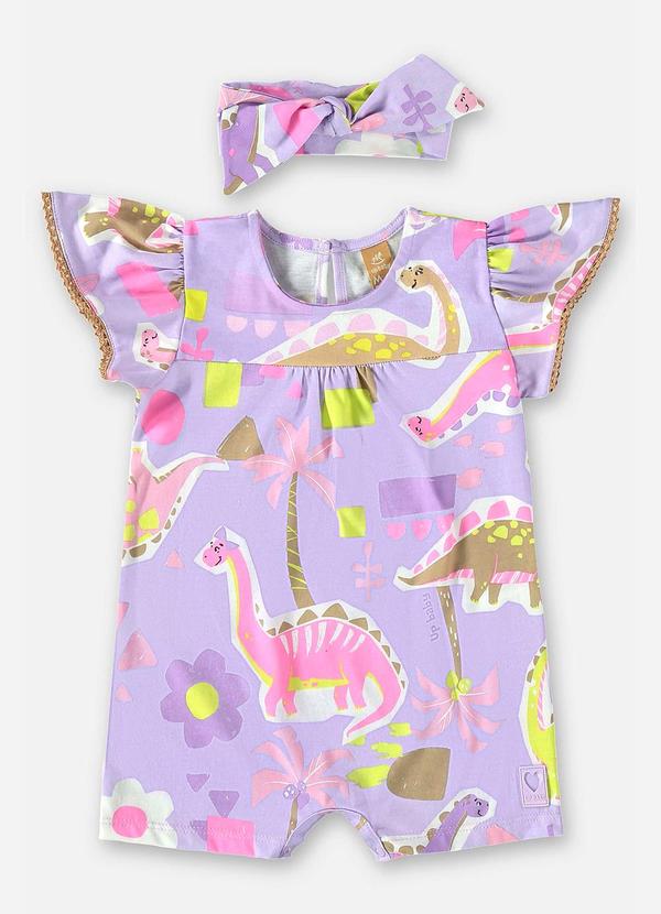 Up Baby - Macaquinho e Faixa de Cabelo Bebê Roxo