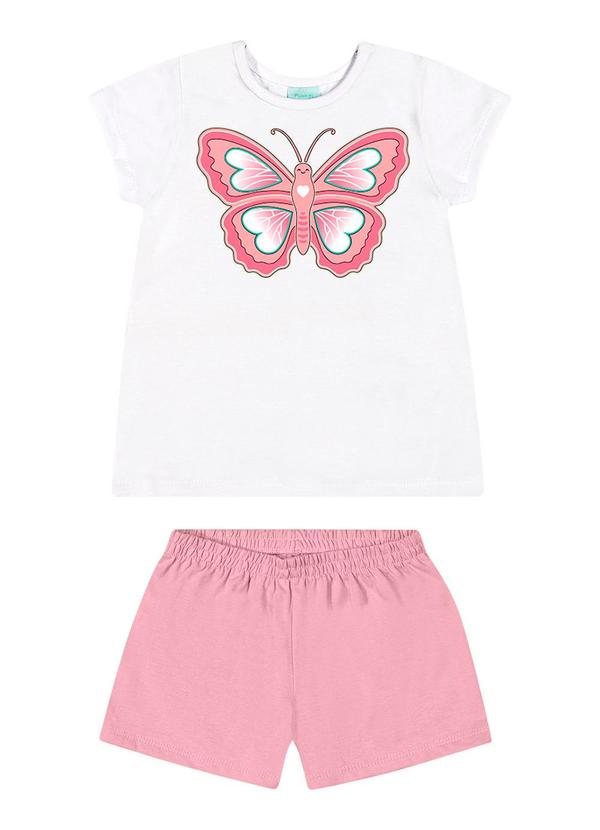 Kyly - Pijama Infantil Menina Borboleta Branco 3