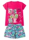 Select - Pijama Infantil Menina Curto Algodão Verde - variação: Rosa
