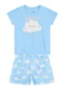 Brandili - Pijama Infantil Menina em Meia Malha Rosa - variação: Azul