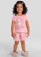 Brandili - Pijama Infantil Menina em Meia Malha Verde - variação: Rosa