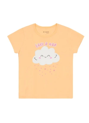 Brandili - Pijama Infantil Menina em Meia Malha Rosa - BRANDILI