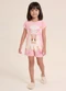Brandili - Pijama Infantil Menina em Meia Malha Rosa - variação: Rosa