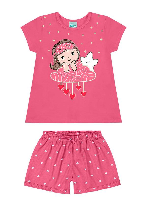 Kyly - Pijama Infantil Menina Estampado Rosa
