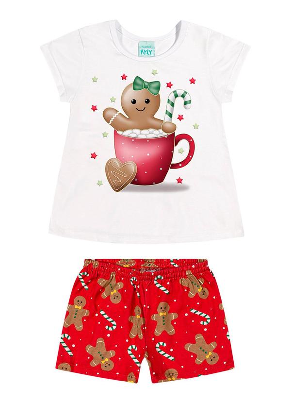 Kyly - Pijama Infantil Menina Natal Branco 2