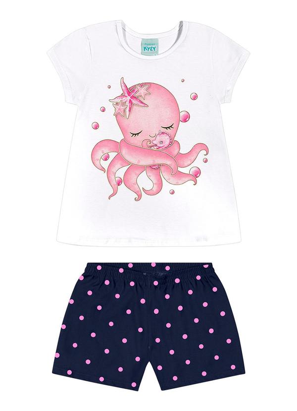 Kyly - Pijama Infantil Menina Polvo Branco