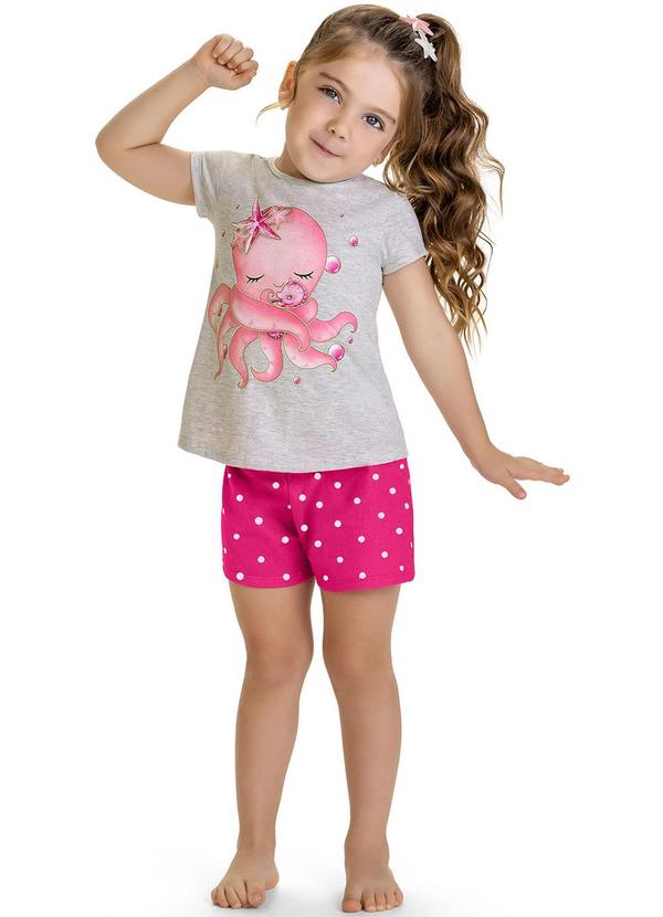 Kyly - Pijama Infantil Menina Polvo Cinza
