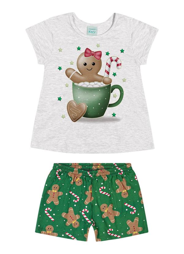 Kyly - Pijama Menina Natal Cinza
