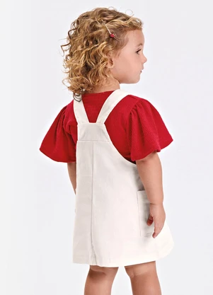 Trick Nick - Salopeti Verão Menina com Blusa Interna Bege - TRICK NICK
