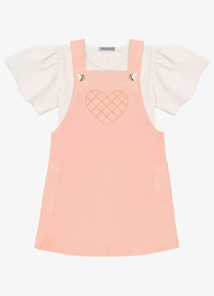 Trick Nick - Salopeti Verão Menina com Blusa Interna Rosa - TRICK NICK