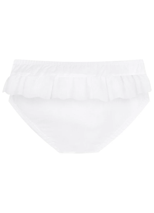 Milon - Vestido Bebê com Calcinha Menina Branco 4