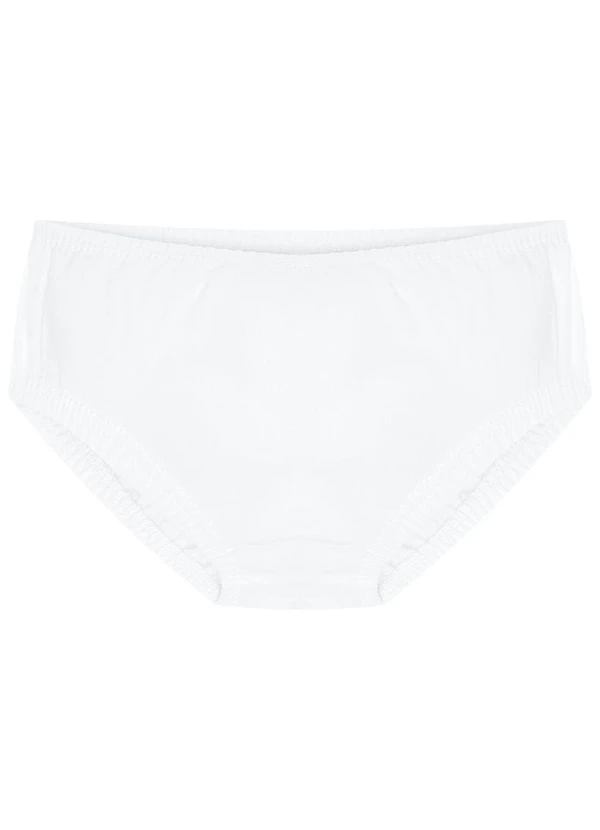 Milon - Vestido Bebê com Calcinha Menina Branco 5