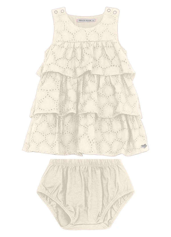 Trick Nick - Vestido com Calcinha Bege
