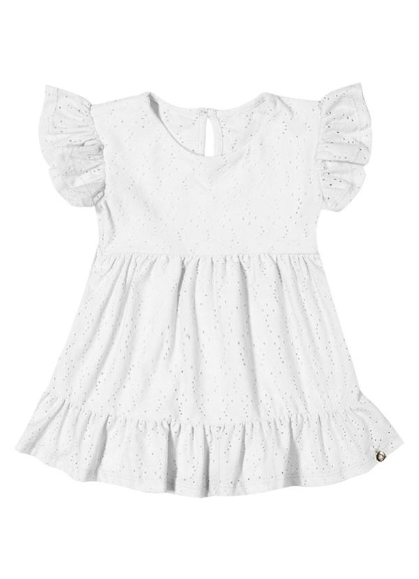 Alenice - Vestido Delicado Menina Branco