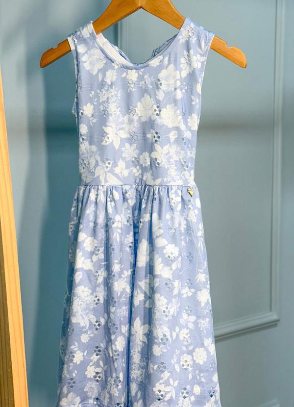 Pokótinha - Vestido em Laise Bálsamo Azul