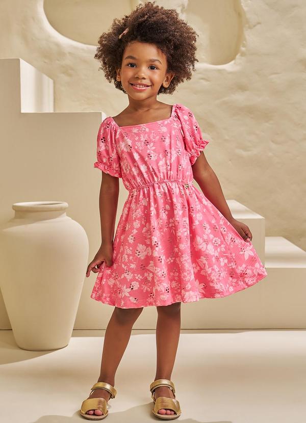 Pokótinha - Vestido em Laise Bálsamo Rosa 1