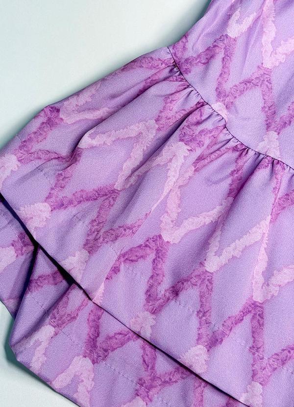 Pokótinha - Vestido em Techno Light Ciranda Lilás 3