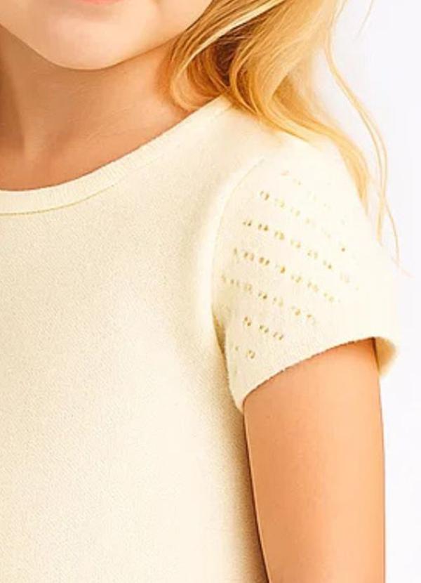 Doce Tom - Vestido em Tricot com Detalhe Vazado Off 5