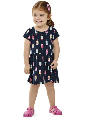 Vestido Feminino Infantil (Azul) - undefined