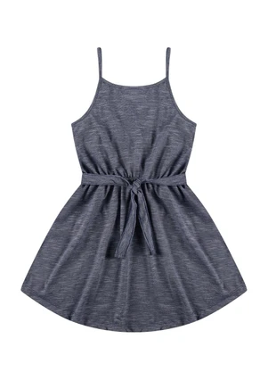 Vida Costeira - Vestido Infantil Alcinha Laço Azul - VIDA COSTEIRA