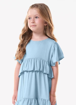 Trick Nick - Vestido Infantil Feminino Viscose Azul - TRICK NICK