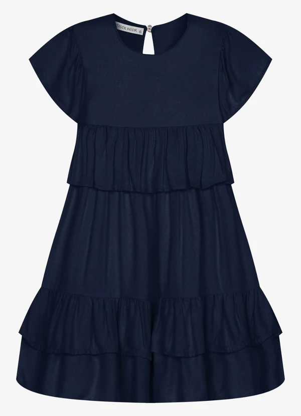 Trick Nick - Vestido Infantil Feminino Viscose Azul