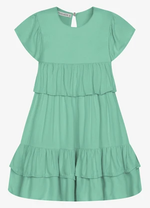 Trick Nick - Vestido Infantil Feminino Viscose Verde - TRICK NICK