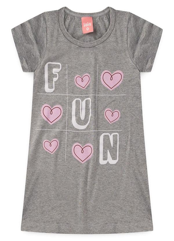 Rosa Azul - Vestido Infantil Fun Cinza