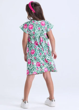 Vida Costeira - Vestido Infantil Menina Babado Poliplex Branco - VIDA COSTEIRA