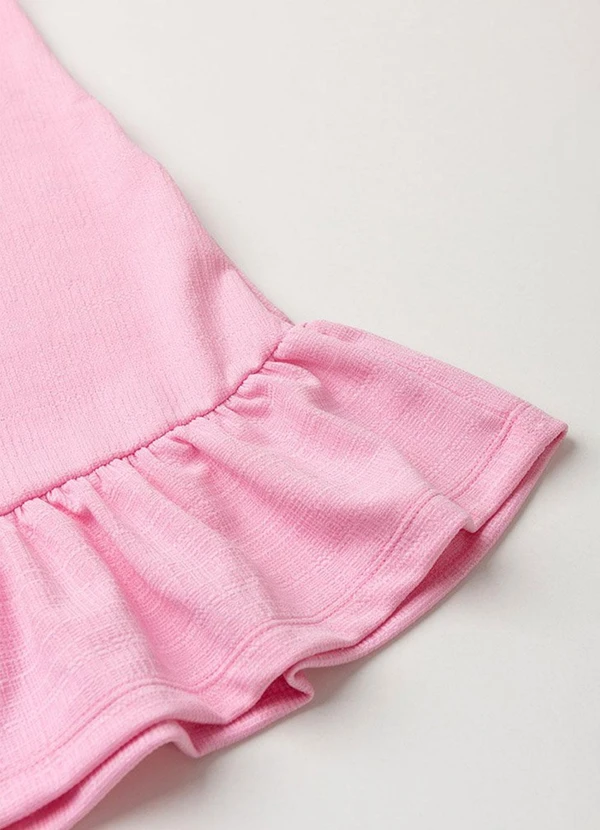 Vida Costeira - Vestido Infantil Menina Rustique com Laço Rosa 4