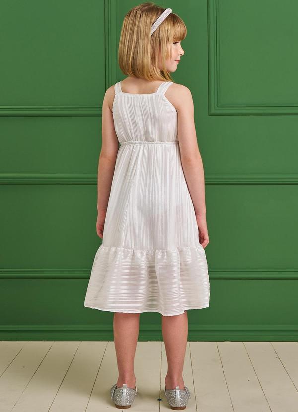 Pokótinha - Vestido Midi em Transparêcia Metalic Bege 2