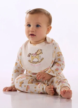 Up Baby - Babador Bebê Suedine Premium Estampado - UP BABY