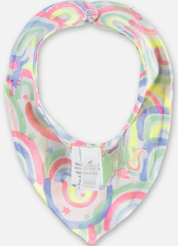 Up Baby - Babador Suedine Bebê Menina Branco 2