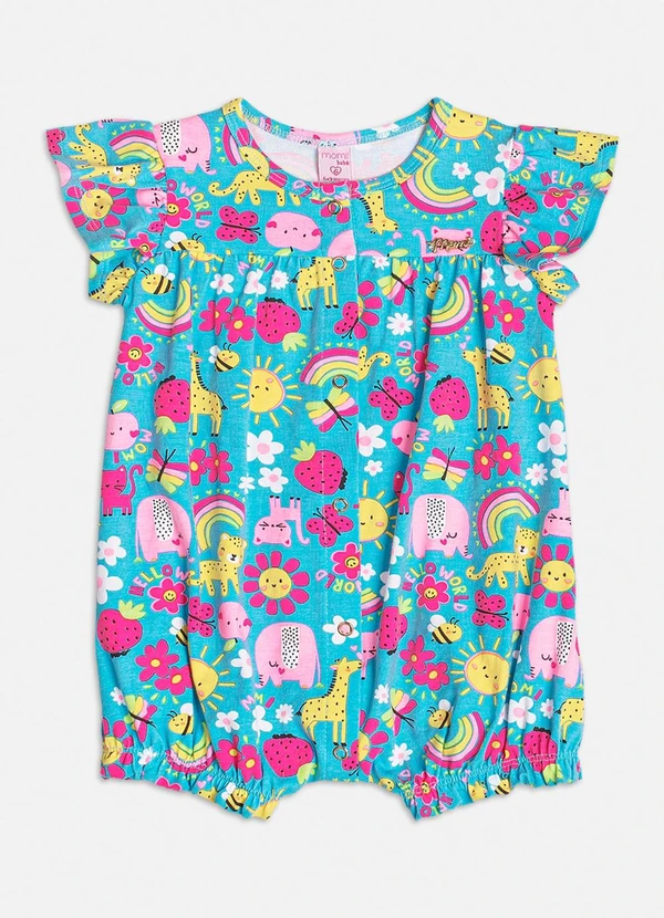 Momi - Banho de Sol com Estampa de Bichinhos Azul