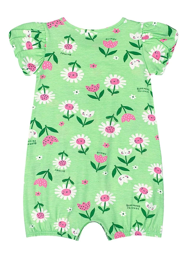 Quimby - Banho de Sol Flores Bebê Menina Verde 3