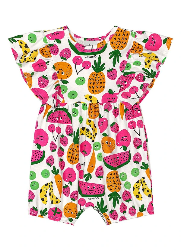 Quimby - Banho de Sol Frutas Bebê Menina Branco 2