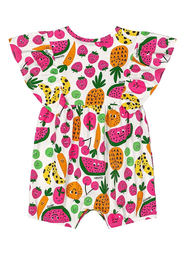 Quimby - Banho de Sol Frutas Bebê Menina Branco 3