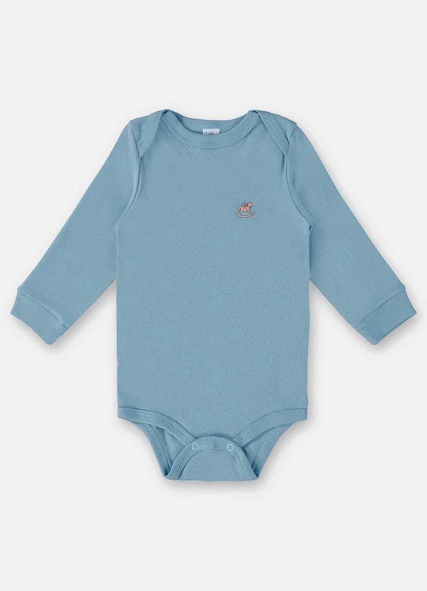 Up Baby - Body em Suedine Unissex para Bebê Azul