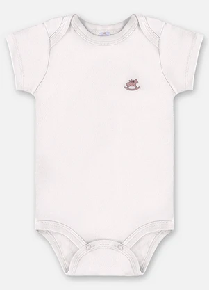 Up Baby - Body em Suedine Unissex para Bebê Bege - UP BABY
