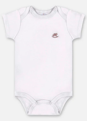 Up Baby - Body em Suedine Unissex para Bebê Branco - UP BABY
