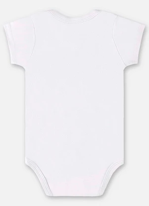 Up Baby - Body em Suedine Unissex para Bebê Branco - UP BABY