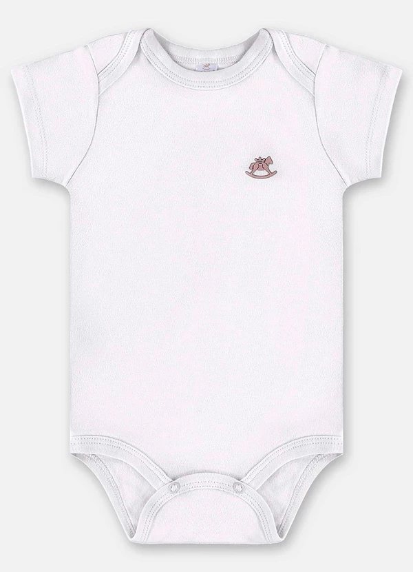 Up Baby - Body em Suedine Unissex para Bebê Branco