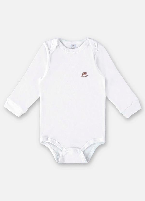 Up Baby - Body em Suedine Unissex para Bebê Branco