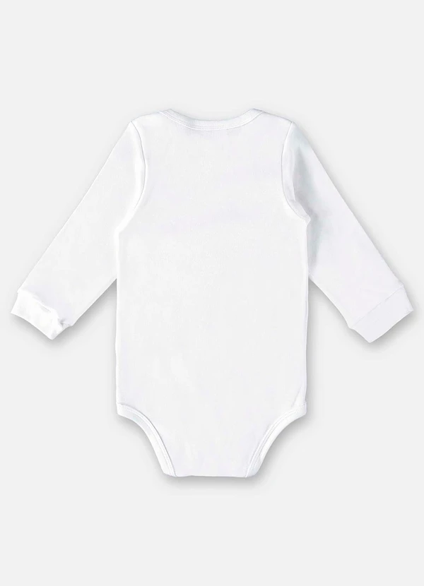 Up Baby - Body em Suedine Unissex para Bebê Branco 2
