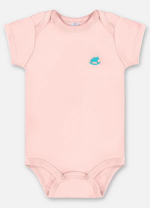 Up Baby - Body em Suedine Unissex para Bebê Rosa - UP BABY